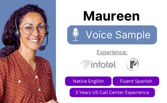 Maureen, a Phone Staffer caller, with voice sample and experience